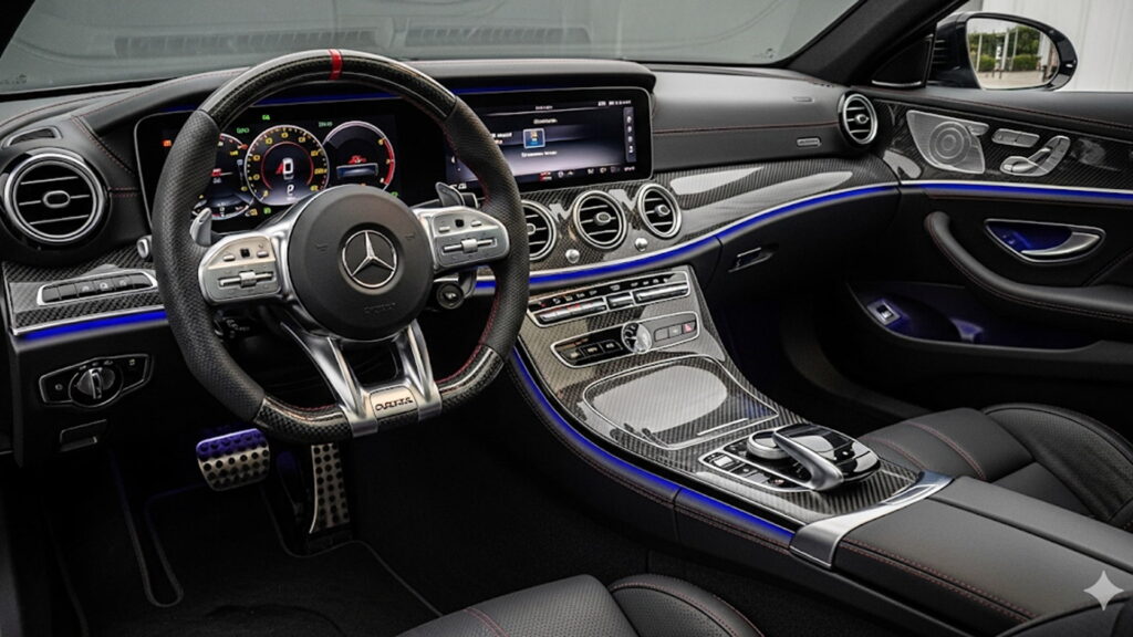 Interior of a luxury car