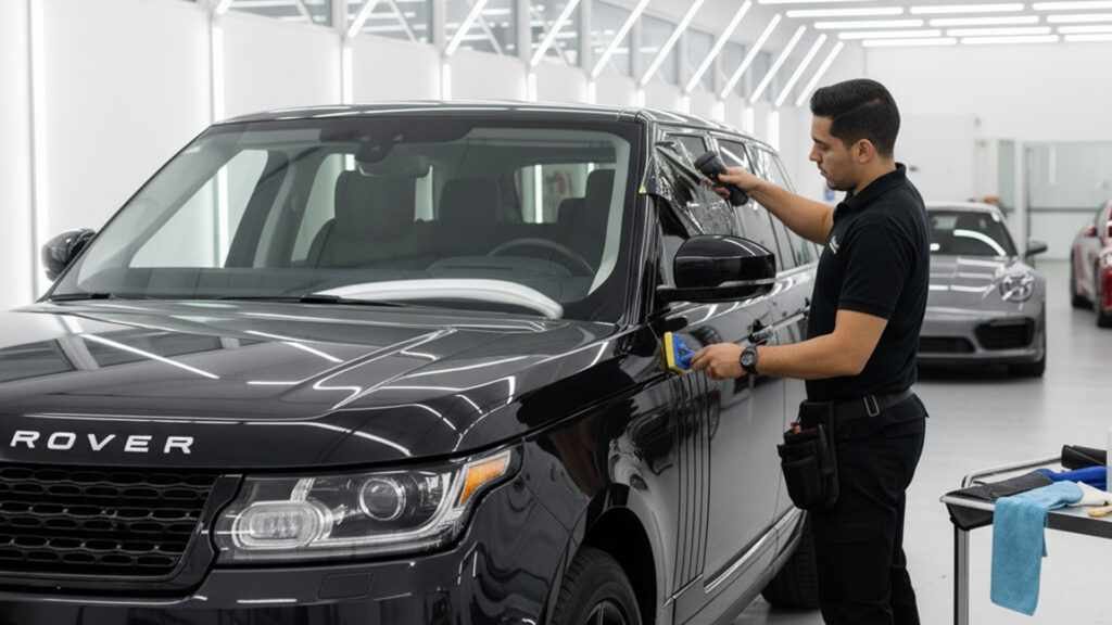 professional applying Premium Tinting​