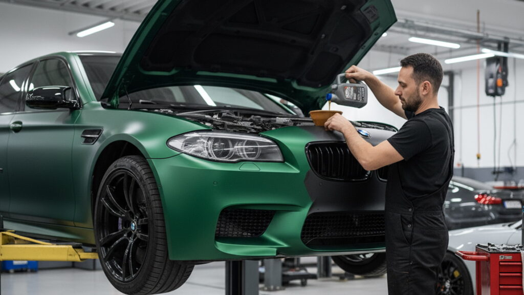 mechanic performing Car Maintenance Service