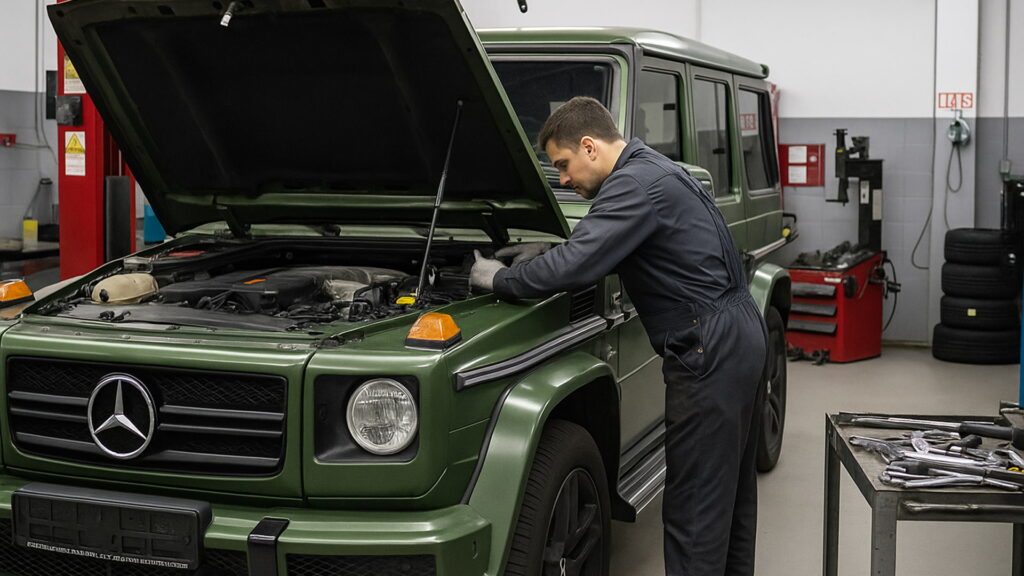 car engineer performing Mechanical Service​