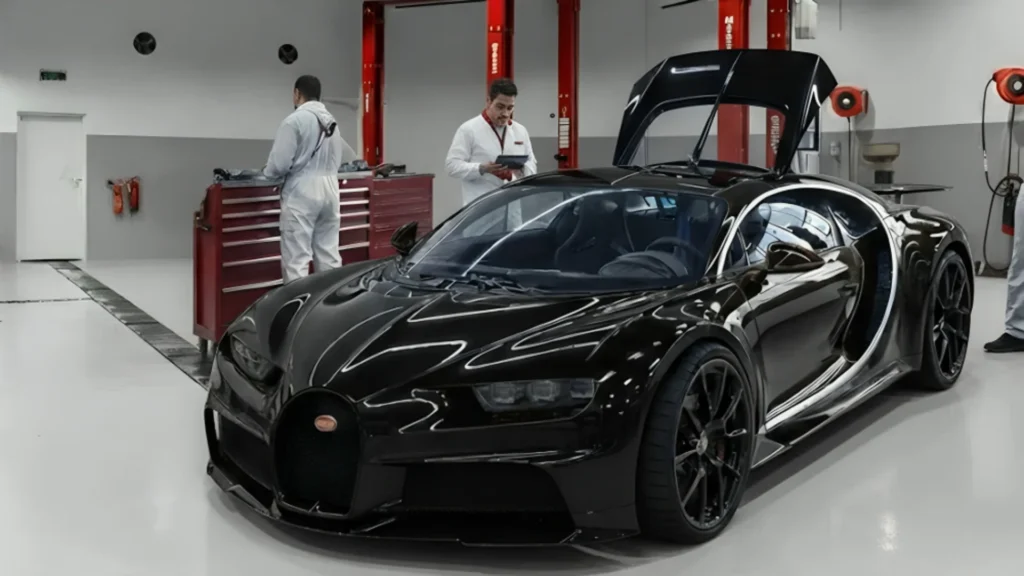 Black Luxury car inspection at Mori Auto Works